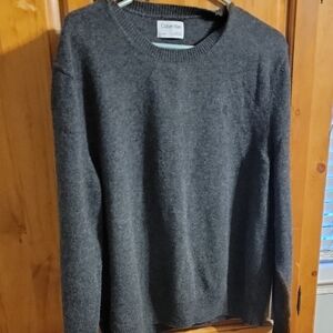 Calvin Klein Men's Charcoal Crewneck Sweater